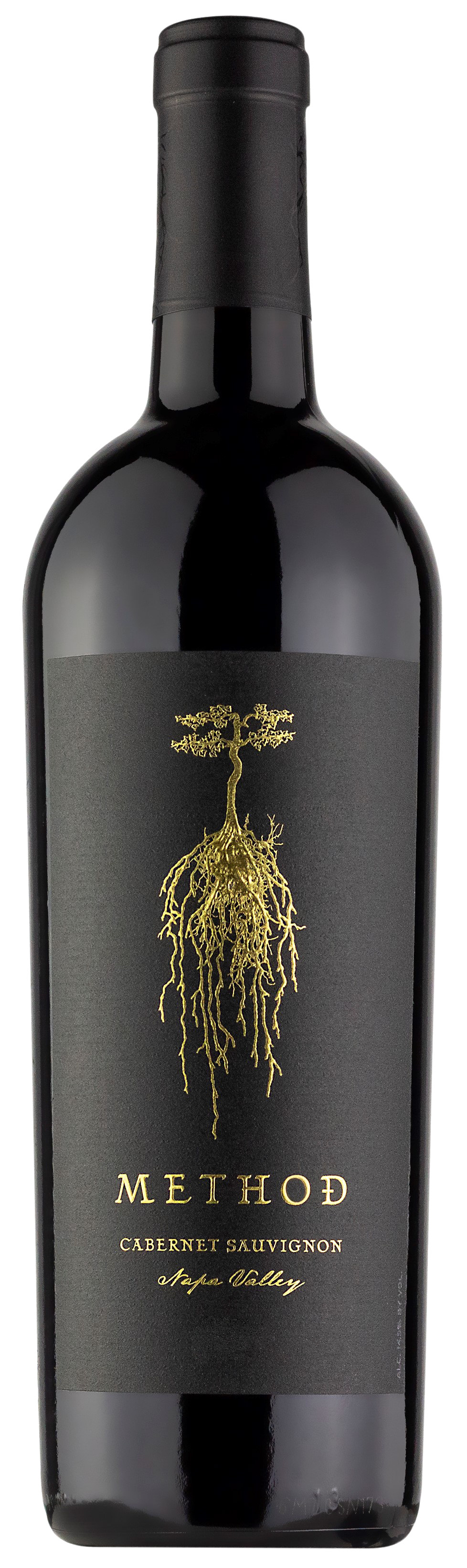 Method Napa Valley Cabernet Sauvignon bottle with a black and gold rooted-vine label